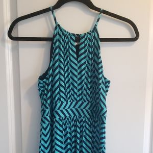 LOFT womens maxi dress blue size XXSP